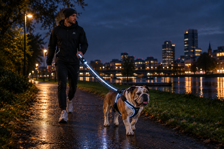 Reflecterende & LED Hondenriem: Veilig Wandelen in het Donker