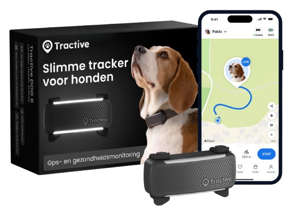 Tractive gps tracker hond